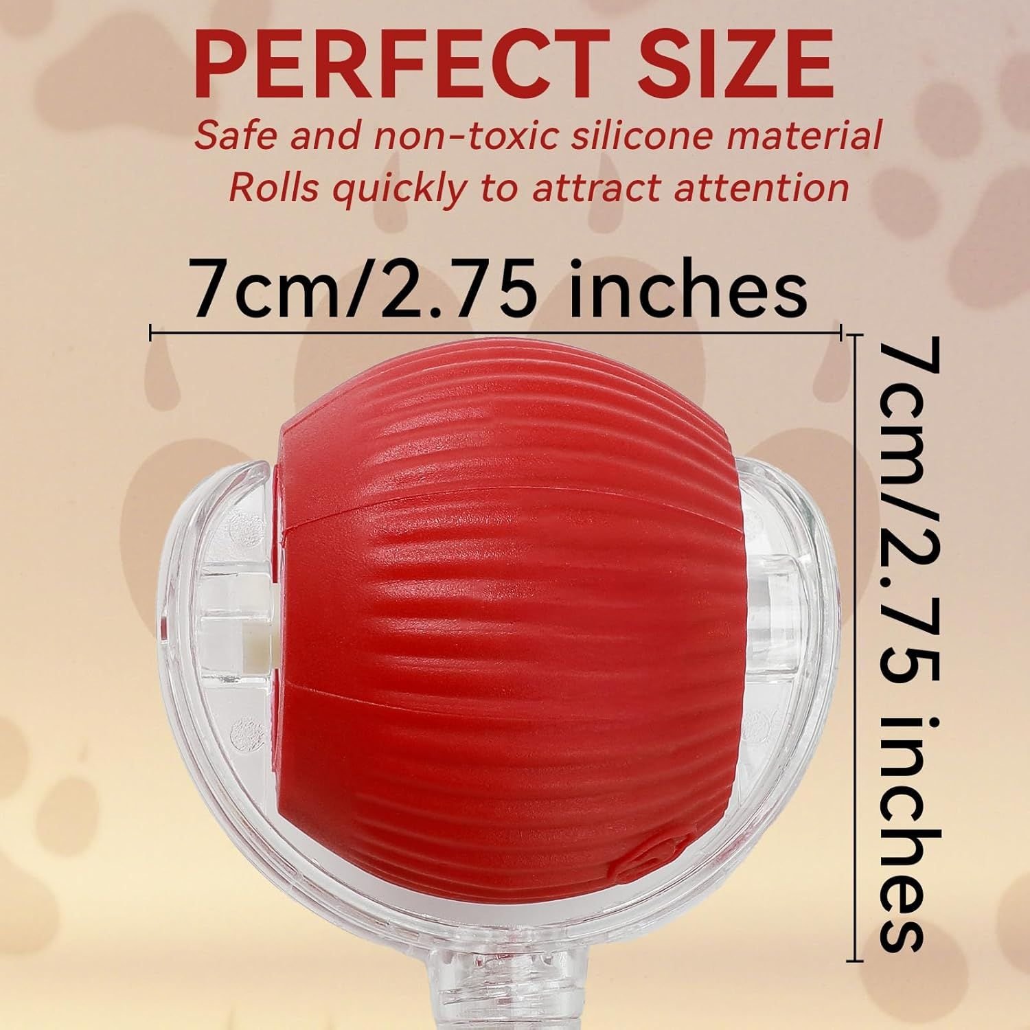 Interactive Electric Automatic Rolling Moving Rechargeable Self Play Stimulation Toy,Smart Pet Chase Ball with Speedy Tail Rope for Bored Indoor Cats Enrichment,stimulating Dogs Toy - Image 2