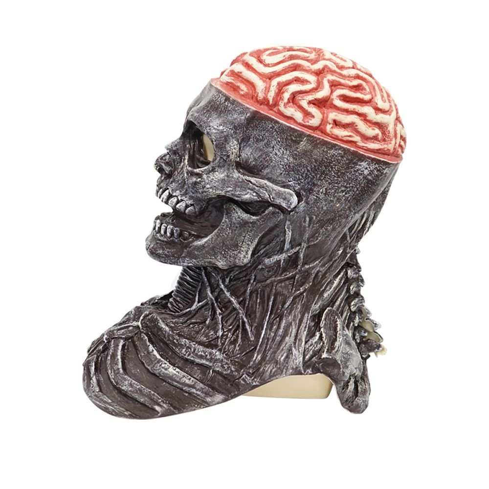 Terrifying brain helmet, funny and scary scream, latex mask, Halloween skull mask - Image 2