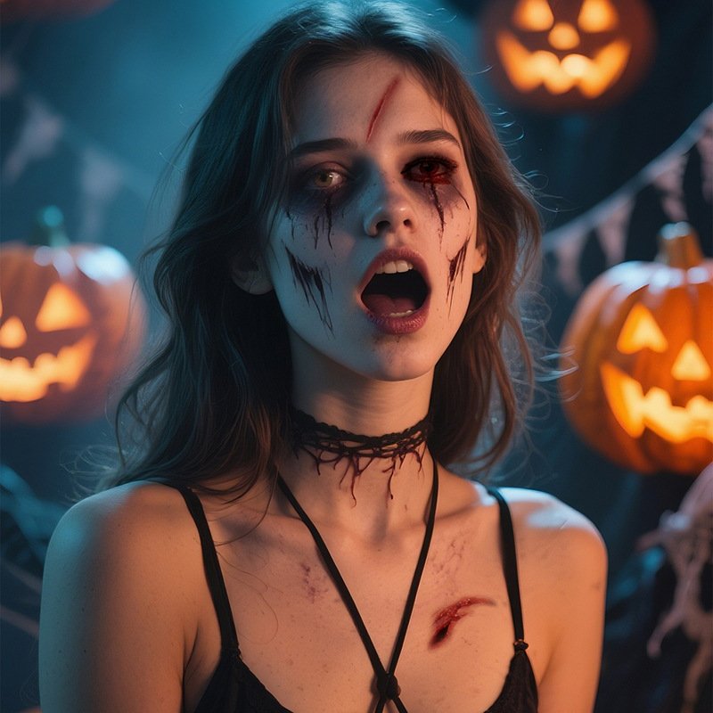 Halloween horror scar tattoo sticker waterproof for bloody wounds knife scars makeup party temporary face sticker