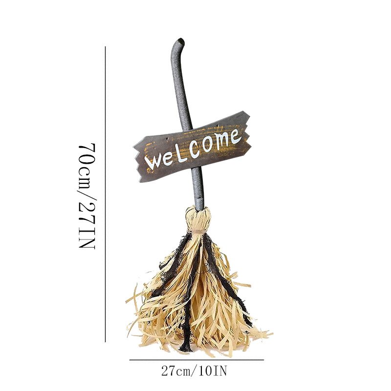 Halloween broom witch magic props glowing sound best-selling bar ghost house figurine electric broom - Image 5