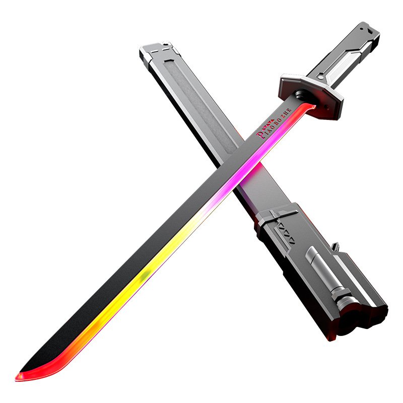 Interstellar Spark Saber, Children's Laser Sword, Samurai Sword, Cool Spray, Rainbow Glowing, Sparky Blade, Illuminating Toy